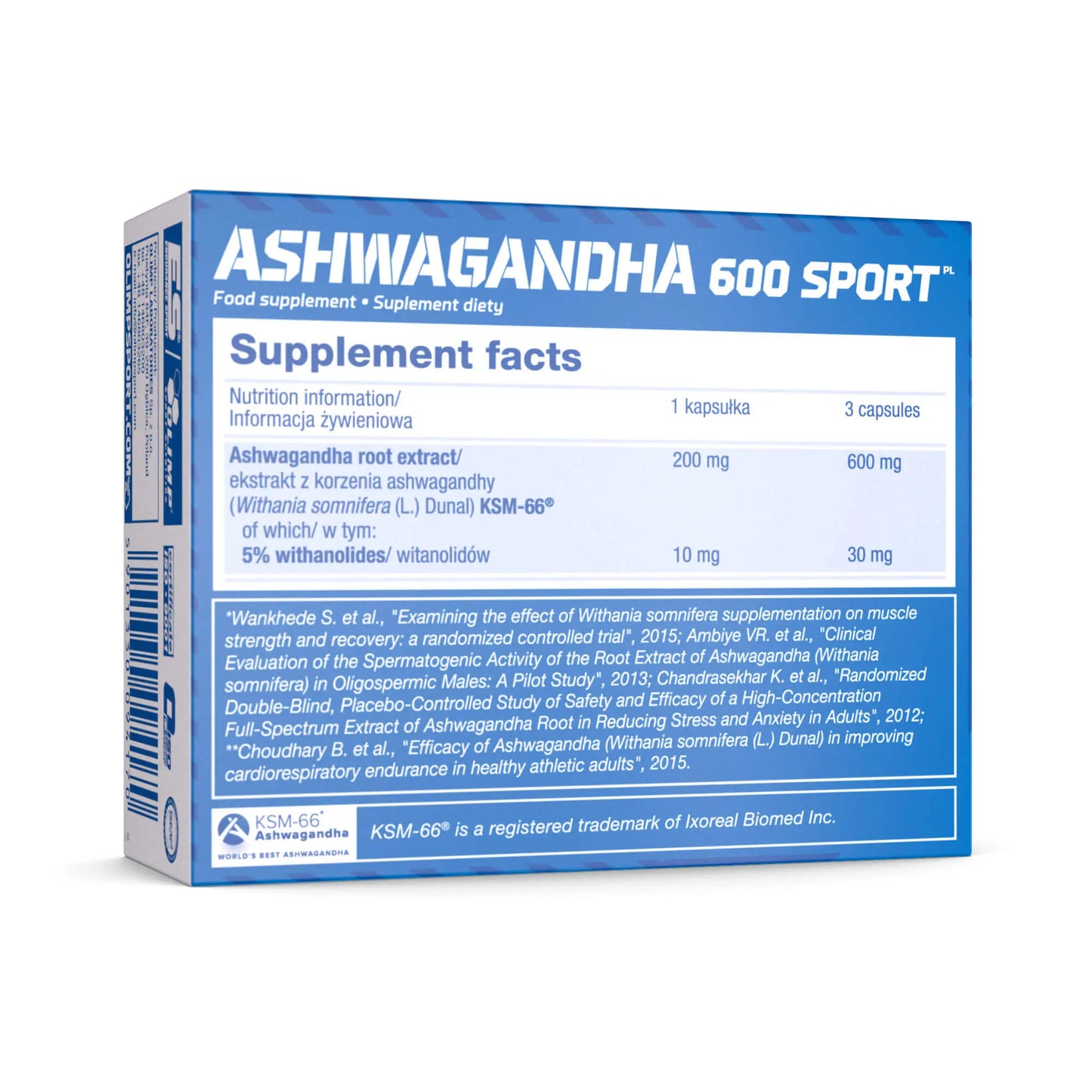 Ashwagandha 600 Sport 60 caps