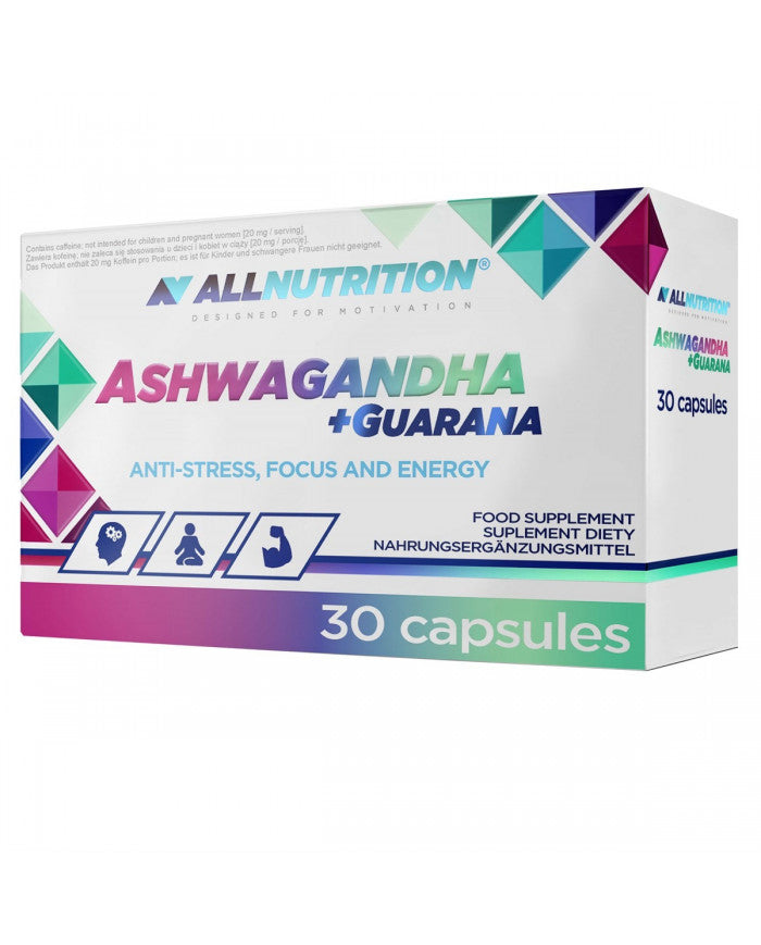 ALLNUTRITION ASHWAGANDHA 300MG + GUARANA 30 kap