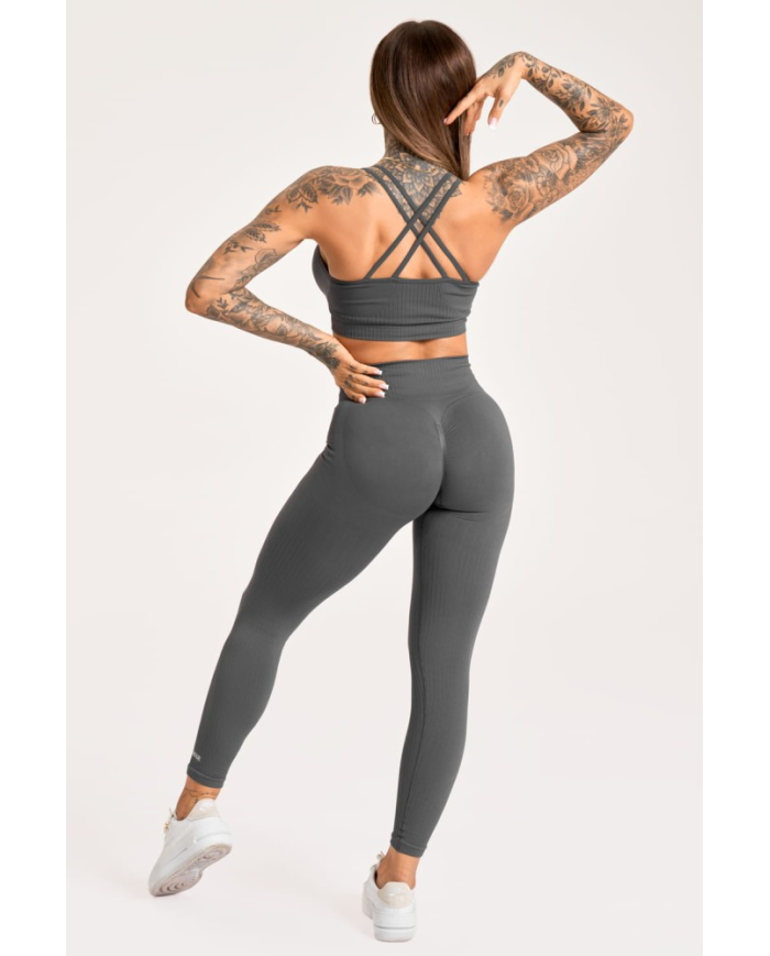 LEGINSY PUSH UP 2.0 DARK SILVER – zdjęcie 3