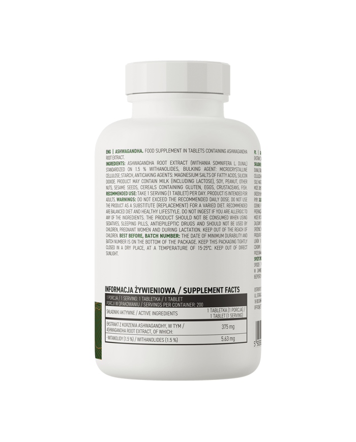 OstroVit Ashwagandha VEGE 200 tab – zdjęcie 2