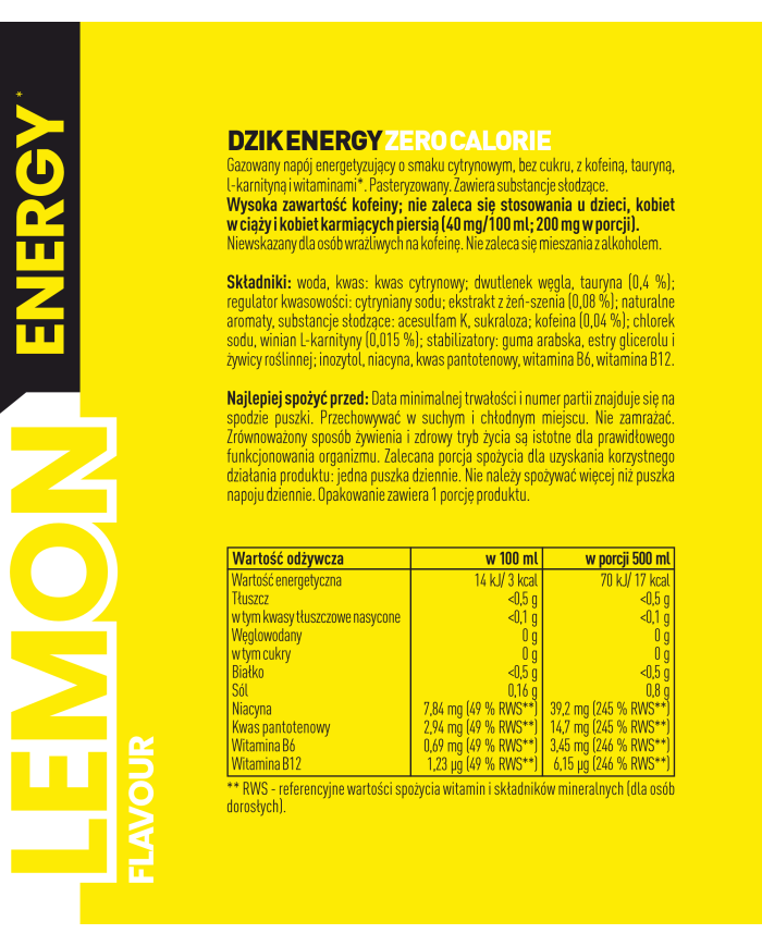 DZIK® ENERGY 500ml – zdjęcie 9