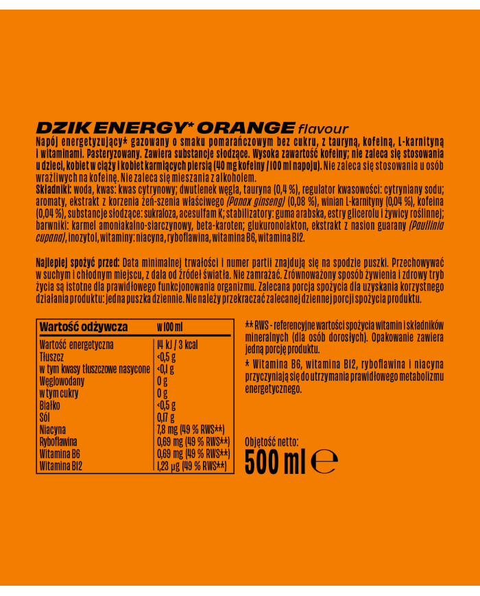 DZIK® ENERGY 500ml – zdjęcie 11