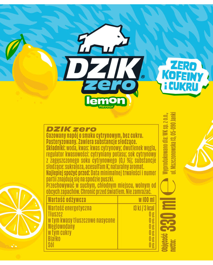DZIK® ZERO 330ml – zdjęcie 8