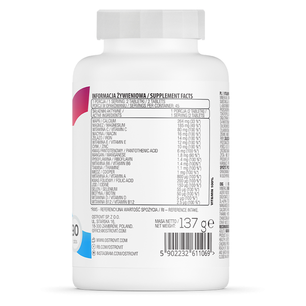 OstroVit 100% Vit&Min 90 tabs