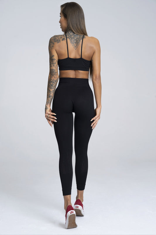 Seamless leggings, black
